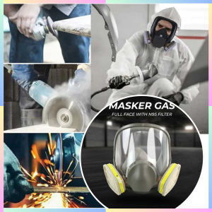 FAST DELIVERY SAFURANCE Masker Gas Respirator Full Face Safety Kerja Anti Debu dan Racun N95