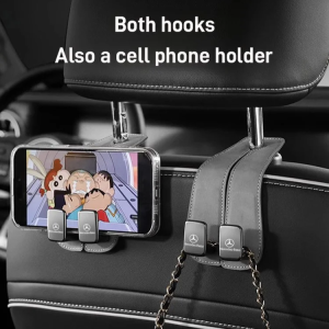 Car Seat Headrest Hook Leather Metal Hook Car Hooks For Storing And Hanging Small Items