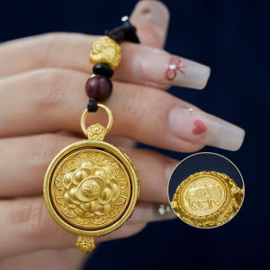 Chinese Zodiac Keychain Lucky Money Pot Pendant Feng Shui Fortune Charm Keyring 12 Zodiac Animals Fortune Bowl Car Bag Keys Accessory Gift Decorative Key Ring Ornament