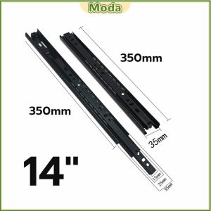 Moda Drawer slide rail three-section guide 12in 14in chdrawer roller