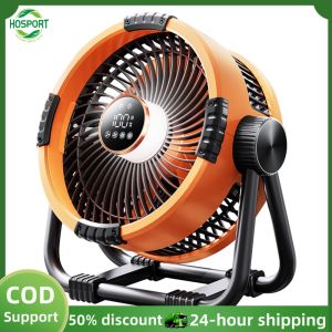 Rechargeable Camping Fan with LED Lantern 20000mAh Battery and Adjustable Speed for Outdoor Use