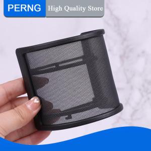 [PERNG] Tehe ไมโครโฟน POP FILTER คอนเดนเซอร์ไมโครโฟน PC สตูดิโอบันทึกเสียงกระจกหน้ารถโลหะ