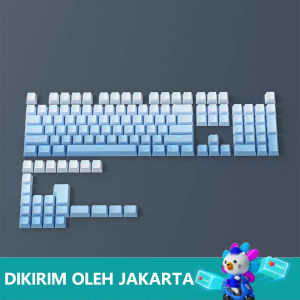 [Shipped within 1 day] ZIFRIEND 132 Keys Gradient Keycaps Untuk Mekanik Keyboard Keycaps Bahan PBT Tinggi OME Disesuaikan DIY Keycap Haze Biru/ Blush
