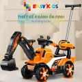 Xe cẩu điện cho bé cỡ lớn có thể tiến lùi điều chỉnh cần múc phù hợp trẻ em 2 - 6 tuổi. 