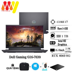 Laptop Gaming Dell G16 7630 Core i7-13650Hx Ram 16GB SSD 1TB RTX 4060 8GBmàn hình 16.0inch 2.5ktần số quét 165Hz Laptop gaming cân mọi tựa game