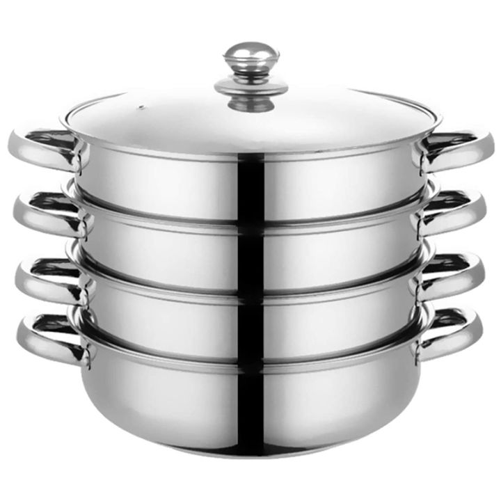 Steamer Three Piece Stainless Steel Steamer Pan Set with Non Stick Base ...