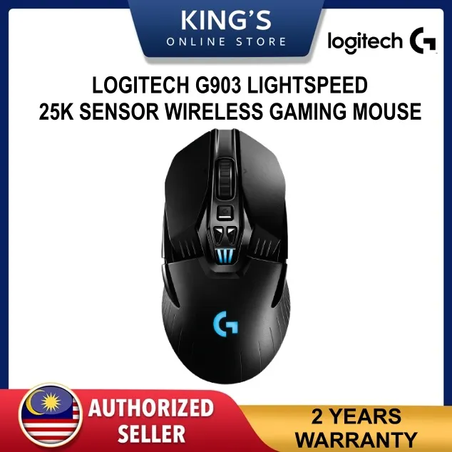 LOGITECH G903 LIGHTSPEED WIRELESS GAMING MOUSE WITH 25K HERO SENSOR