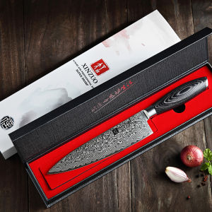 XINZUO B20 67 Layers Damascus Steel 5 Pcs Knives Set / Vegetables knife / Fruits knife / Kitchenware / Kitchen utensils / Kitchen tools / High quality / Slicing knife / Meat knife / Wooden Handle / Pakka wood / Razor sharp / Wedding Gift