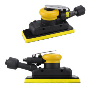 HIFESON Pneumatic Orbital Rectangular Sander Square Air Sander Pad Grinder vacuuming Polisher Sanding Tool Jitter bug Sanders 88A 98A 70*198mm Sandpaper Machine Professional tools for car polishing and grinding