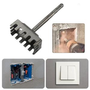 ที่เปิดรูบนผนังทำจากเหล็กกล้าคาร์บอนสูงสำหรับเจาะ86 STOP Kontak Listrik เครื่องเจาะรูตัดกล่องสวิตช์แบบสี่เหลี่ยม