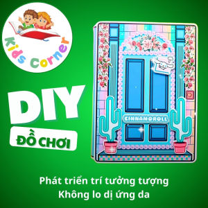 Ngôi nhà của búp bê giấy Rainbow House đồ chơi thủ công cho bé