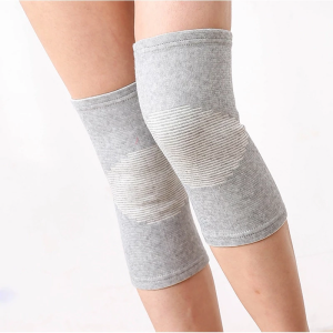 Bamboo Charcoal Warm Thin Knit Knee Pads/Elasticated protector leg/Anti Crash Moisture Wicking/Joint Protection Fitness Non-Slip Knee Pad