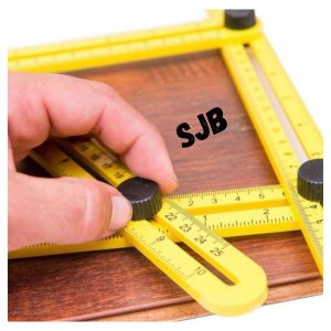 PENGGARIS LIPAT 4 sisi siku serbaguna Adjustable untuk ubin dan keramik merah dan kuning\nPENGGARIS LIPAT SIKU KERAMIK 4 SISI PENGUKUR SUDUT ADJUSTABLE MULTIFUNGSI