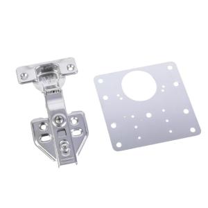 2Pieces Cabinet Hinges Repair Set Featuring 1 Plates and 12 Screws Sturdy Stainless Steel for Home Projects Supplies