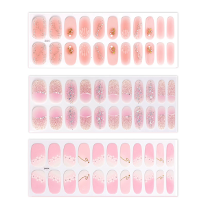 1Set Full Wraps Nail Stickers Nails Polish Strips Adhesive DIY Nail Art Decals Nail Wraps for DIY Nail Art Decorations