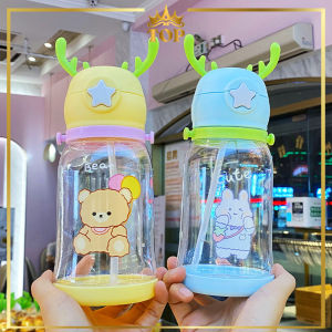 Botol Minum Anak Sedotan / Botol Minum Anak Model Tanduk Rusa BPA FREE Food Grade TOP406