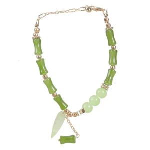 Phong cách mô phỏng tre Vòng đeo tay handmade cổ tay Độ dài có thể điều chỉnh vòng đeo tay vật liệu nhựa Phụ Nữ Vòng đeo tay đính cườm