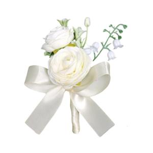 Wedding Wrist Corsage Boutonniere Flower Artificial Rose Flower For Bridal And Groom Parties Wedding Accessories
