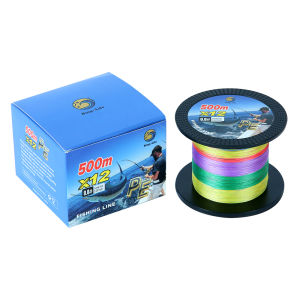 Senar X12 PE Senar Pancing Laut Kepang 500m Multi Warna Kuat Senar Pancing Tuna