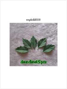 Aplikasi Daun Dari Kain Flanel Tinggi 9 cm