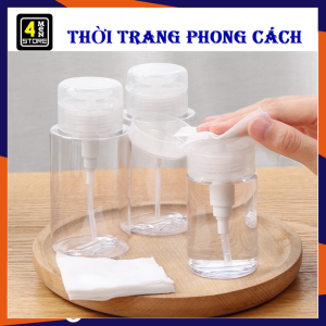 Chai chiết Nước Tẩy Trang Tonner Có Nút Nhấn Dung Tích 100ml 200ml - Lọ Nhựa Pet Vòi Nhấn - Chai Chiết Mỹ Phẩm Nước Hoa Dung Dịch Rửa Tay Sữa Rửa Mặt Dầu Gội Sữa Tắm...