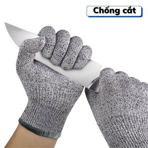 Găng tay chống cắt bao tay thực phẩm lao động bảo hộ làm vườn làm bếp tập gym nấu ăn siêu dai