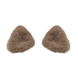 Sturdy Small Plush Cats Ear Hair Clips Lovely Cats Ear Hair Clips With Soft Plush Materials Comfortable Hair Accessory