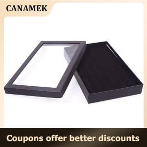 【 CANAMEK 】 Earring Case Display 36 Slots Jewelry Organizer Tray Ring Box Storage Fashion