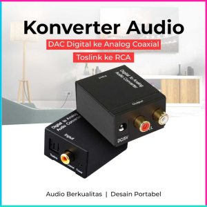 COD Cepat Konverter Audio DAC Digital ke Analog Coaxial & Toslink ke RCA buat TV Smart LCD / Converter Audio Digital to Analog Satu set Output Optical to Rca Tv Smart - TC51800