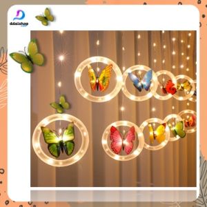 Lampu Tumblr Tirai LED Dekorasi Ruangan Motif Kupu kupu Butterfly Lamp Tumbler Hias 3M