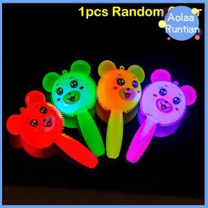 Aolaa Luminous Handle Rabbit Bear Squeezing And Calling Toy Music Stick Rattle Toet Kerincingan Bunyi Dan Nyala Ada Lampu Rubber Stick