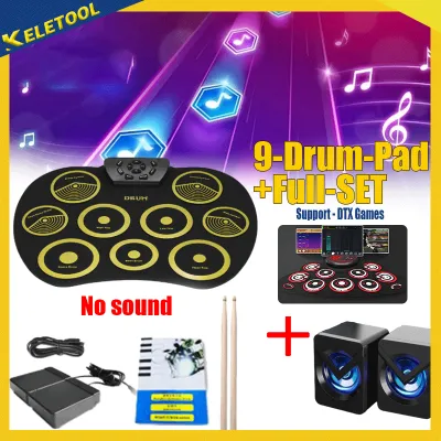 Electronic drum pad Electronic drum set Small size USB roll up silicone drum pad Foldable electronic drum rolling pad