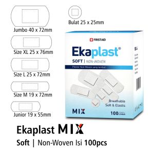 EKAPLAST SOFT MIX Plester Luka Non Woven EKAPLAST SOFT MIX Onemed Box Isi 100 Strip