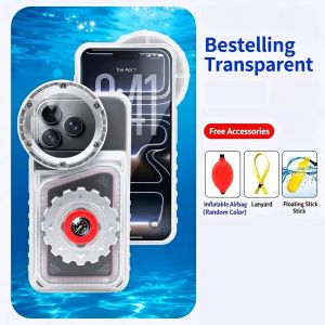 60m/196FT Professional Diving Waterproof Case For iPhone 17 Pro Max underwater photography IPX8 Dive Housing For iPhone 17 Pro