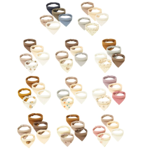 Infant Bib Bulk 5PCS Burping Cloth Soft Drooling Bib Cotton Towel Thicken High Absorbent Baby Bibs Newborns Shower Gift