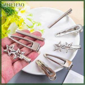 ZHUHAO 8pcs Cô Gái Tóc pins bạc kim loại Duckbill Clip phụ nữ tóc Clips Side bangs phụ nữ phụ nữ barrettes tóc phụ kiện