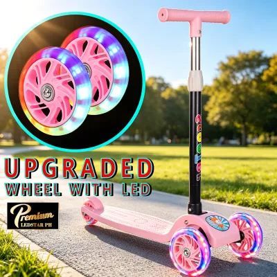 Upgraded Kids Foldable Kick Ride-On Push Scooter For Kids Outdoor Toy Folding Scooter For Boys And Girls