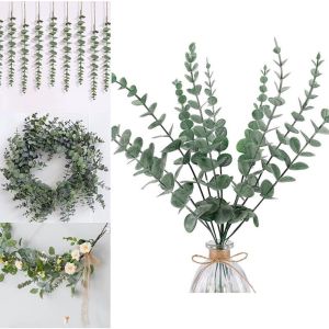 1PCS Artificial Eucalyptus leaves artificial flowers living room flower shop wedding party supplies