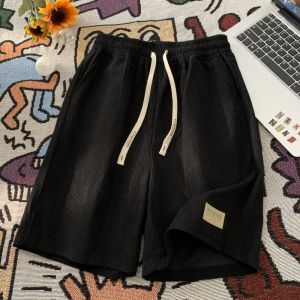 celana pendek pria corduroy distro santai cowok dewasa kekinian korean style chino pendek celana pendek hitam pria celana kolor pria dewasa KeyBoy 2024