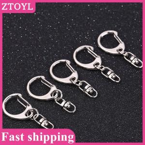 ZTOYL💝 10pcs DIY Polished Silver Keyring Keychain Split Ring Short Chain Key Rings