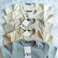 Plain ZA RA Premium quality basic crop top for women (Makapal tela). 