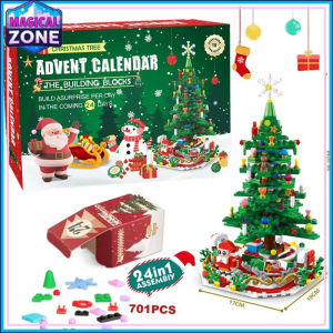 Christmas Advent Calendar Gift Box DIY Christmas Train Jesus Bricks Toys 24Days Countdown Calendar Box Surprise Christmas Gift