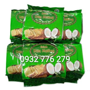 COMBO 3 GÓI - Bánh dừa nướng  đặc sản Quảng Nam -Bánh dừa Phúc Đạt 180g -  đồ ăn vặt Muasam nhanh