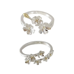 Exquisite Irises Flower Adjustable Rings Chic Flower Rings In Silver Tone Elegant Finger Rings Adornment For Women