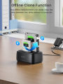 ORICO USB 3.0 to SATA Dual-Bay External Hard Drive Docking Station with Offline Clone Function for 2.5 & 3.5 Inch HDD SSD SATA (SATA I/II/III). 
