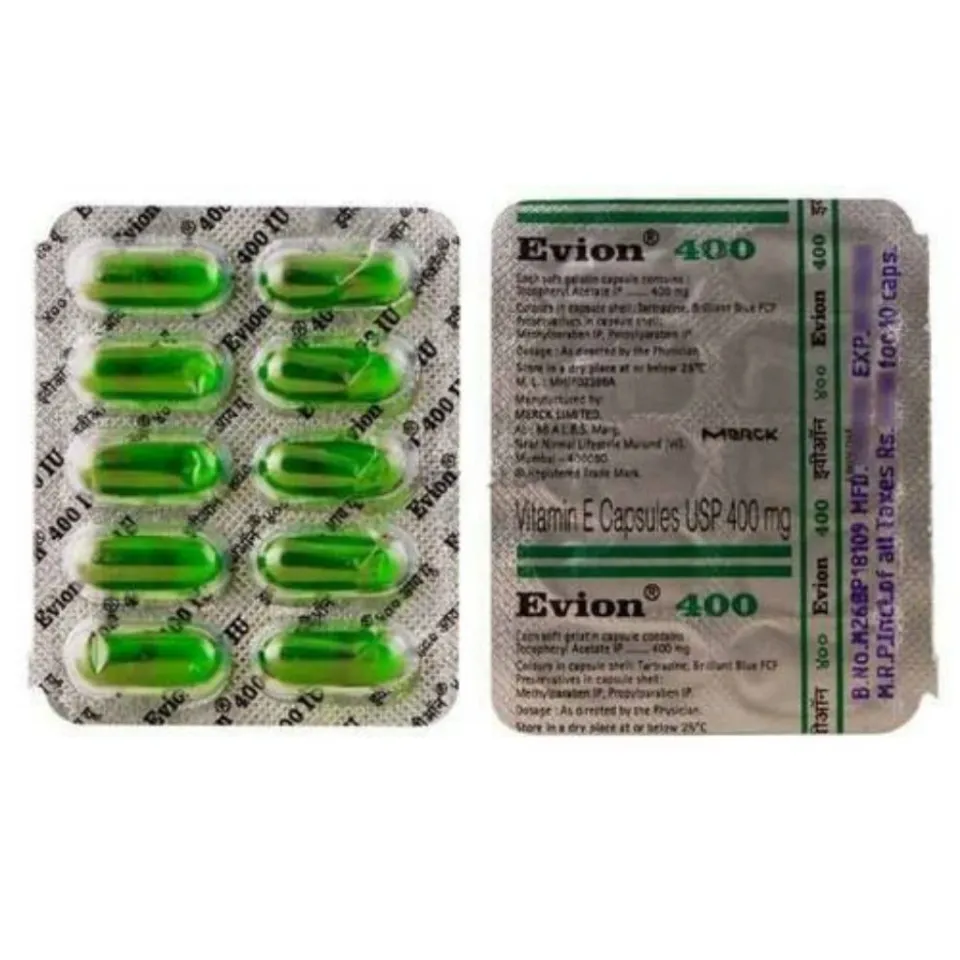 Evion 400MG 600MG Vitamin E Capsule for Face Hair Pimple