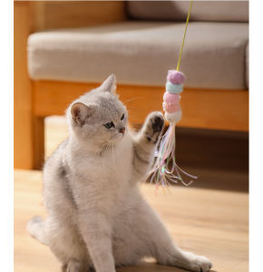 Cat Hanging Toy Cat Stick with Bell Toy for Kitten Play Bouncing Self Play Door Teaser Mainan Kucing Gantung Pintu 逗猫棒玩具