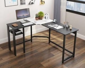 JUANSHOMEHUB L-Shaped Corner Desk Computer Gaming Desk PC Table Study table Home Office computer desk