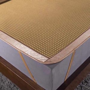 Chiếu Điều Hòa Lót Lụa Chiếu Sợi Mây Có Dây Chun Cài Góc