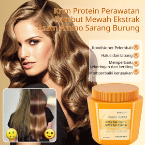 Masker Rambut Amino Asam dan Protein 500ml untuk Perawatan Rambut Kering dan Keriting Conditioner untuk Perawatan Rambut yang Lembut dan Terhidrasi